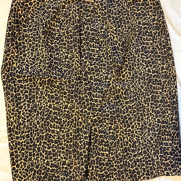 J. Crew Leopard Print Pencil Skirt - Black and Tan - Picture 3 of 4